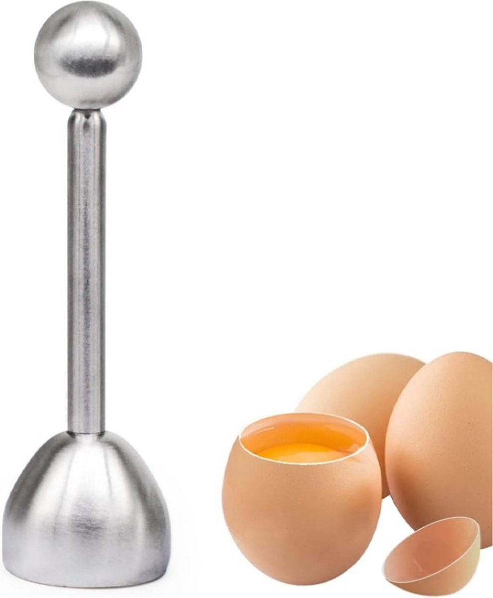 Eggshell Cutter - Stainless Steel - Egg Cutters - Eggshell Opener - Egg Decapitator - Egg Topper - Egg Unchopper - Egg Slicer - Kitchen Utensils - Silver - 1 Piece - Dishwasher Safe - Image 2
