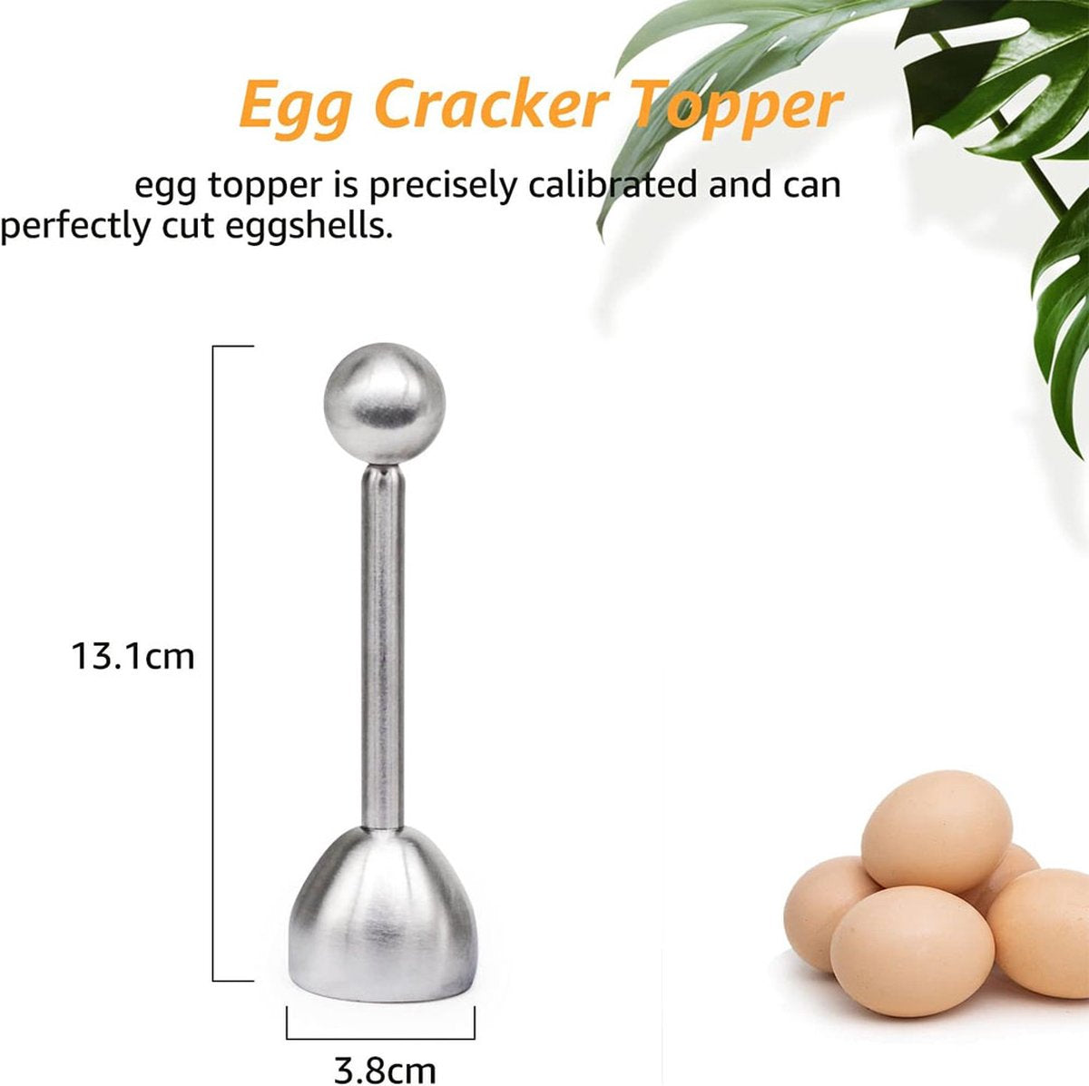 Eggshell Cutter - Stainless Steel - Egg Cutters - Eggshell Opener - Egg Decapitator - Egg Topper - Egg Unchopper - Egg Slicer - Kitchen Utensils - Silver - 1 Piece - Dishwasher Safe - Image 5