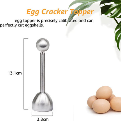 Eggshell Cutter - Stainless Steel - Egg Cutters - Eggshell Opener - Egg Decapitator - Egg Topper - Egg Unchopper - Egg Slicer - Kitchen Utensils - Silver - 1 Piece - Dishwasher Safe - Image 5