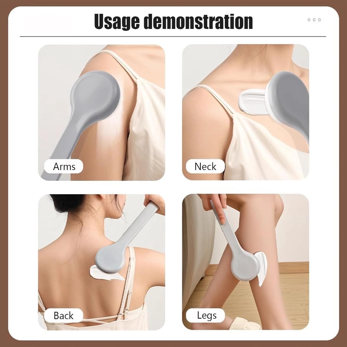 Lotion application aid - Professional back brush - Comfortable ergonomic grip applicator - back application aid - lotion application aid - Skin brush - Practical application aid - Bath brush - Shower brush - Body brush - Apply body lotion - Image 2