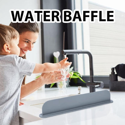 Sink Protection Mat - Countertop Accessories - Silicone Mat for Faucet - Sink - Drying Mat - Against Water - Kitchen Countertop Drying Mat - Kitchen Sink Splash Guard - For the Kitchen Faucet Basin - Reusable - Anti-Splash - Grey - Image 3