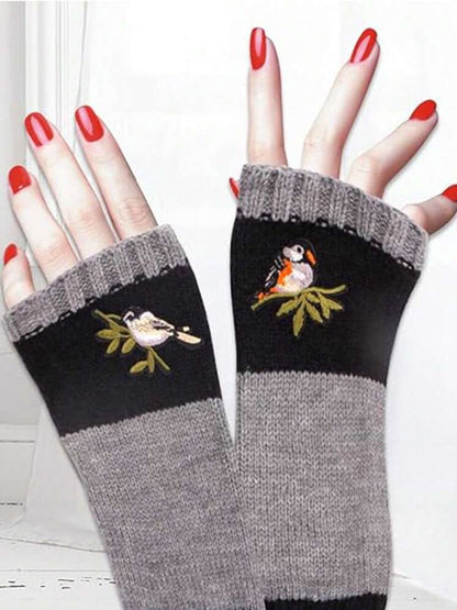 Wrist Warmers - Knitted Women's Fingerless Gloves - Wrist Warmers - Long Knitted Wrist Warmers - Fingerless Gloves - Gloves for Autumn & Winter - Black - 1 Pair - One Size - Image 5