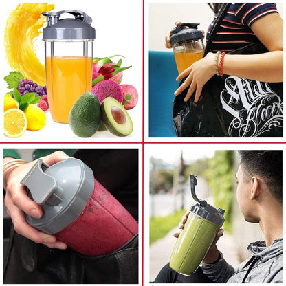 5 Pieces - Suitable for Nutribullet Blender Cup and Blade Replacement Set - Includes Large 32 Oz Cup - 1 Flip-Up Carrying Lid - 1 Premium Extractor Blade - 2 Rubber Seals - Compatible with Nutribullet 600w/900w Blenders - Image 4