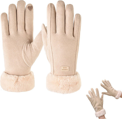 Winter Gloves - Touchscreen Winter Gloves - Winter Gloves - Warm - Women's - Windproof - Winter Gloves - One Size - For Cycling, Motorcycle, Scooter, Sports and Walking
