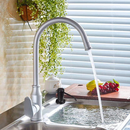 Built-in Soap Dispenser - 300ML - Stainless Steel - 360° Rotatable - Convenient - Practical - Durable - Refillable Set - 26-31mm Hole In Sink Or Countertop - Curved Spout - Soap Pump - Soap Pump - For Home Countertop - Black - High Quality - Image 3