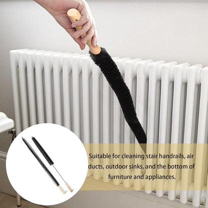 Crevice brush with long handle and stiff bristles - 2-pack - Suitable for dryer ventilation - Radiator cleaning brush - Ideal for cleaning tight spaces - Suitable for cleaning furniture - Multifunctional - Image 2