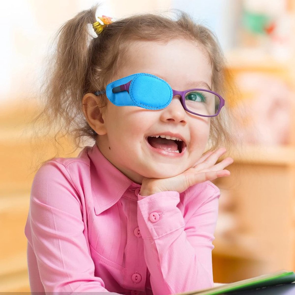 Eye Patch - 12 Pieces - Eye Patch - Eye Treatment - Reusable - For Lazy Eye Or After Surgery - Laser Eye Surgery - Lazy Eye - Amblyopia - Strabismus - Improve Vision - Eyepatch - Eye Covering - Children And Adults - 122 X 57mm - Black/ Blue/ Purple - Image 3