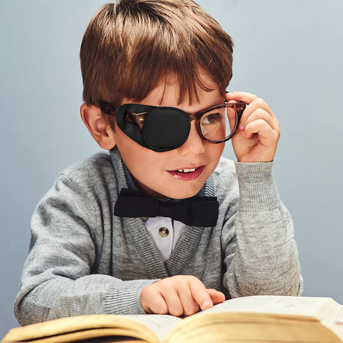 Eye Patch - 12 Pieces - Eye Patch - Eye Treatment - Reusable - For Lazy Eye Or After Surgery - Laser Eye Surgery - Lazy Eye - Amblyopia - Strabismus - Improve Vision - Eyepatch - Eye Covering - Children And Adults - 122 X 57mm - Black/ Blue/ Purple - Image 4