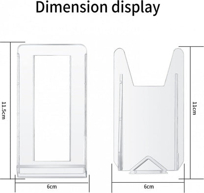 Plate Stand - 6 Pieces - Plate Rack - Plate Holder - Plate Display - Sliding Stand - Phone Holder - Business Card Holder - Book Stand - Support - Rack - Plates and Books - Cookbook Display - For Decorative Plates - Durable - Transparent - Image 5