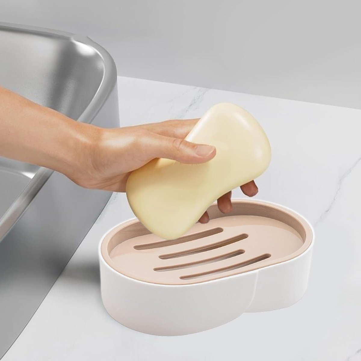 Soap Dish - 4 Pieces - Soap Holder With Drain And Lid - Soap Holders - Small Soap Dish - Hand Soap - Bathroom Accessories - Shower/Bathroom/Kitchen/Toilet/Travel - Travel Soap Box - Leakproof Soap Box - Plastic Soap Box - Soap Mat - Portable Bar Soap Case - Image 3