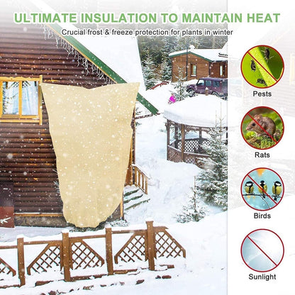 Frost Protection Plant Cover - 2 Pieces - Plant Cover - Frost Non-Woven Fabric - Plant Protective Covers - Plant Protection - Winter Protective Cover Tree/Plant - 60x80cm - Frost Protection Cover Plants - Winter Cover - Durable - Zipper - UV Permeable - Image 3