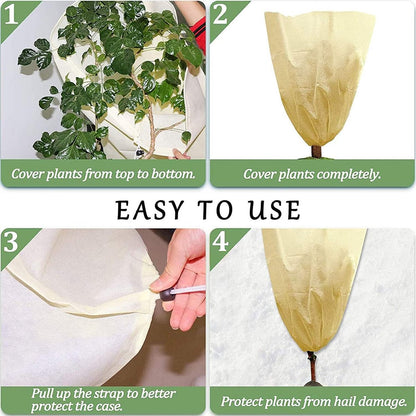 Frost Protection Plant Cover - 2 Pieces - Plant Cover - Frost Non-Woven Fabric - Plant Protective Covers - Plant Protection - Winter Protective Cover Tree/Plant - 60x80cm - Frost Protection Cover Plants - Winter Cover - Durable - Zipper - UV Permeable - Image 4