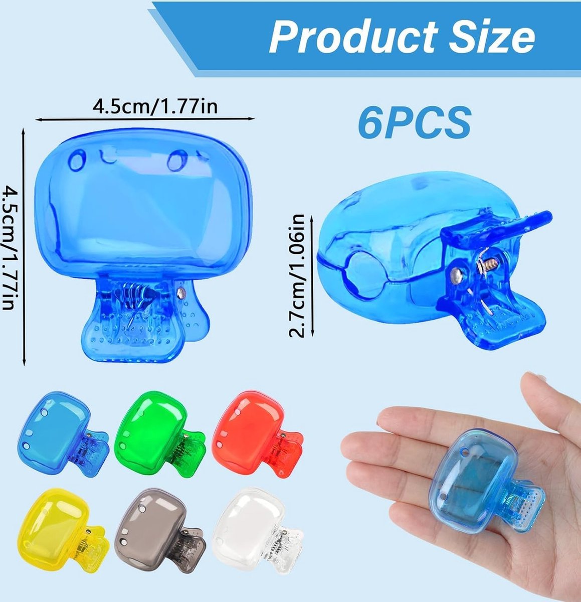 Electric Toothbrush Protective Cap - 6 Pieces - Toothbrush Holder - Protective Cover for Toothbrush Heads - Toothbrush Head Cover Cap - Compatible with Manual and Electric Toothbrushes - Travel Accessories - Image 2