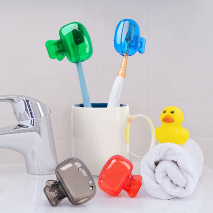 Electric Toothbrush Protective Cap - 6 Pieces - Toothbrush Holder - Protective Cover for Toothbrush Heads - Toothbrush Head Cover Cap - Compatible with Manual and Electric Toothbrushes - Travel Accessories - Image 3