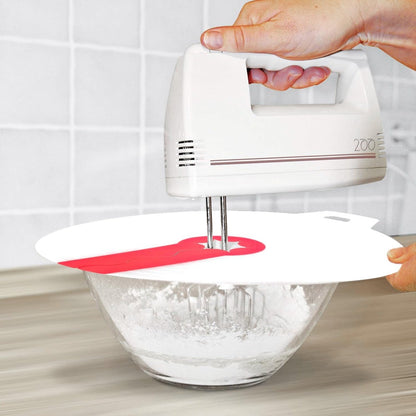Immersion Blender Splatter Guard - Splash Guard - Splash Guard for Mixer - ø 34 Cm - Whisk & Beater - Silicone Anti-Splash Lid - Universal - Fits Most Immersion Blenders - Dishwasher Safe - Lid for Mixing Bowl - Kitchen Gadgets, Accessories - For Mixer - Image 3