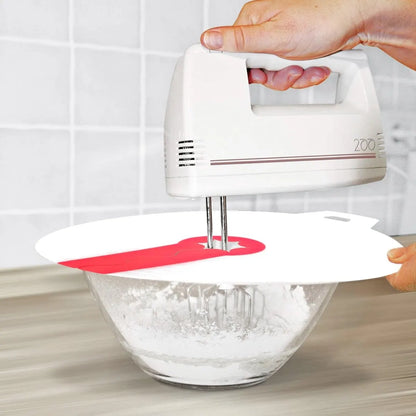 Immersion Blender Splatter Guard - Splash Guard - Splash Guard for Mixer - ø 34 Cm - Whisk & Beater - Silicone Anti-Splash Lid - Universal - Fits Most Immersion Blenders - Dishwasher Safe - Lid for Mixing Bowl - Kitchen Gadgets, Accessories - For Mixer - Image 3