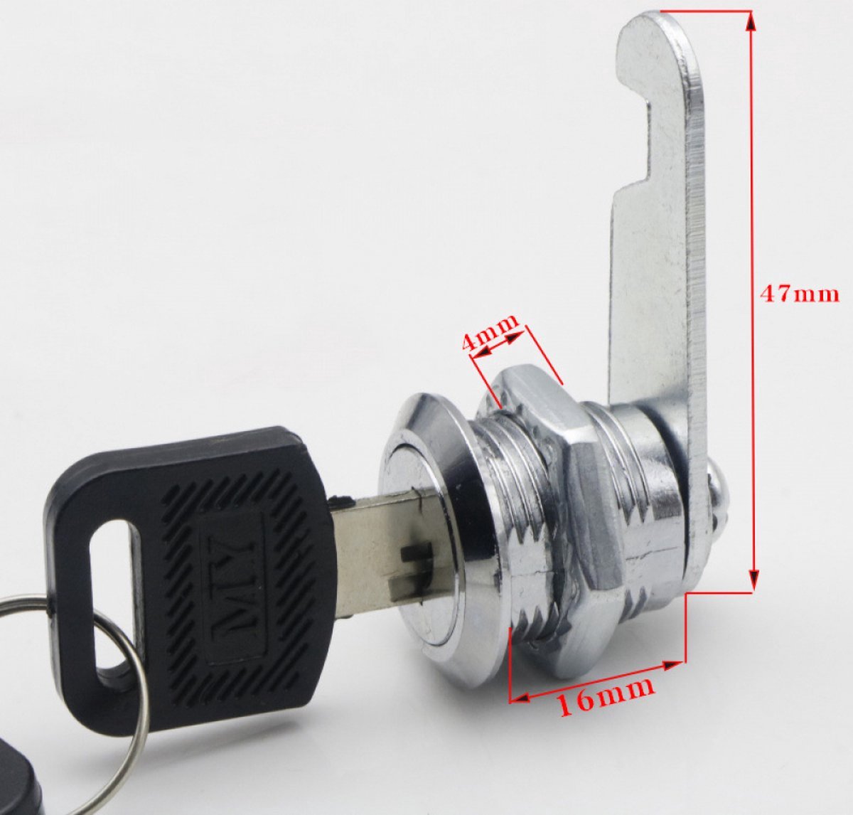 Tilt Lock - 10 Pieces - Locker Lock - Letterbox Lock - 16 mm - Includes 20 Keys - Furniture Lock - Drawer Lock - Small Lock with Keys - Sturdy Letterbox Lock - Protect Your Privacy - 10-Piece Value Set - Image 4