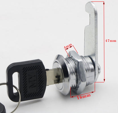 Tilt Lock - 10 Pieces - Locker Lock - Letterbox Lock - 16 mm - Includes 20 Keys - Furniture Lock - Drawer Lock - Small Lock with Keys - Sturdy Letterbox Lock - Protect Your Privacy - 10-Piece Value Set - Image 4
