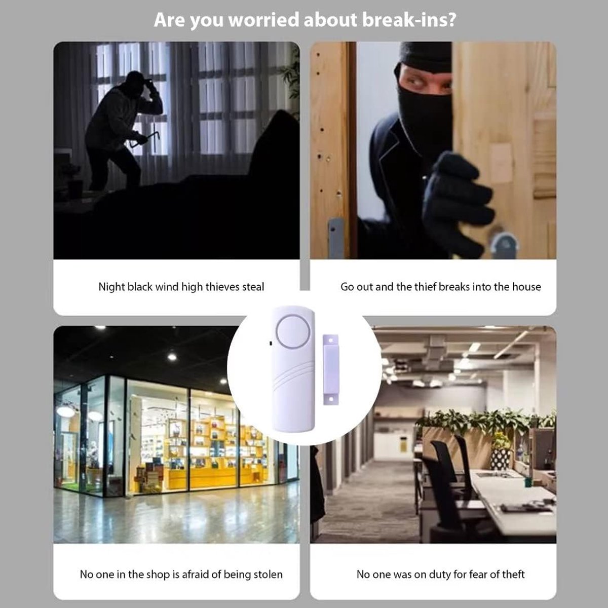 Alarm - 6-piece - Professional door/window alarm - Siren - Security Siren - Wireless anti-burglary alarm - Home burglary - Magnetically operated - Motion sensor - Window/door sensors - Practical - loud - 90dB - Safe and Rest assured - Image 4
