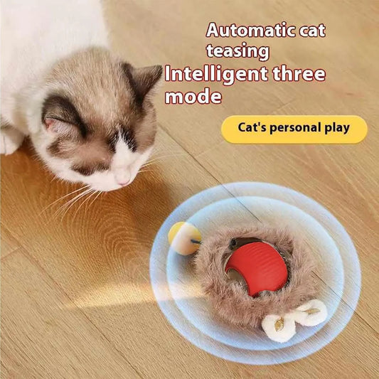 Electric Cat Ball Toy - Interactive Cat Toy - Automatic Rolling Smart Cat Toy for Cats - Dog Toys - Interactive Cat Play Ball - Pet Toys - Fast Rolling on Carpet, for Interactive Indoor Play - Image 4