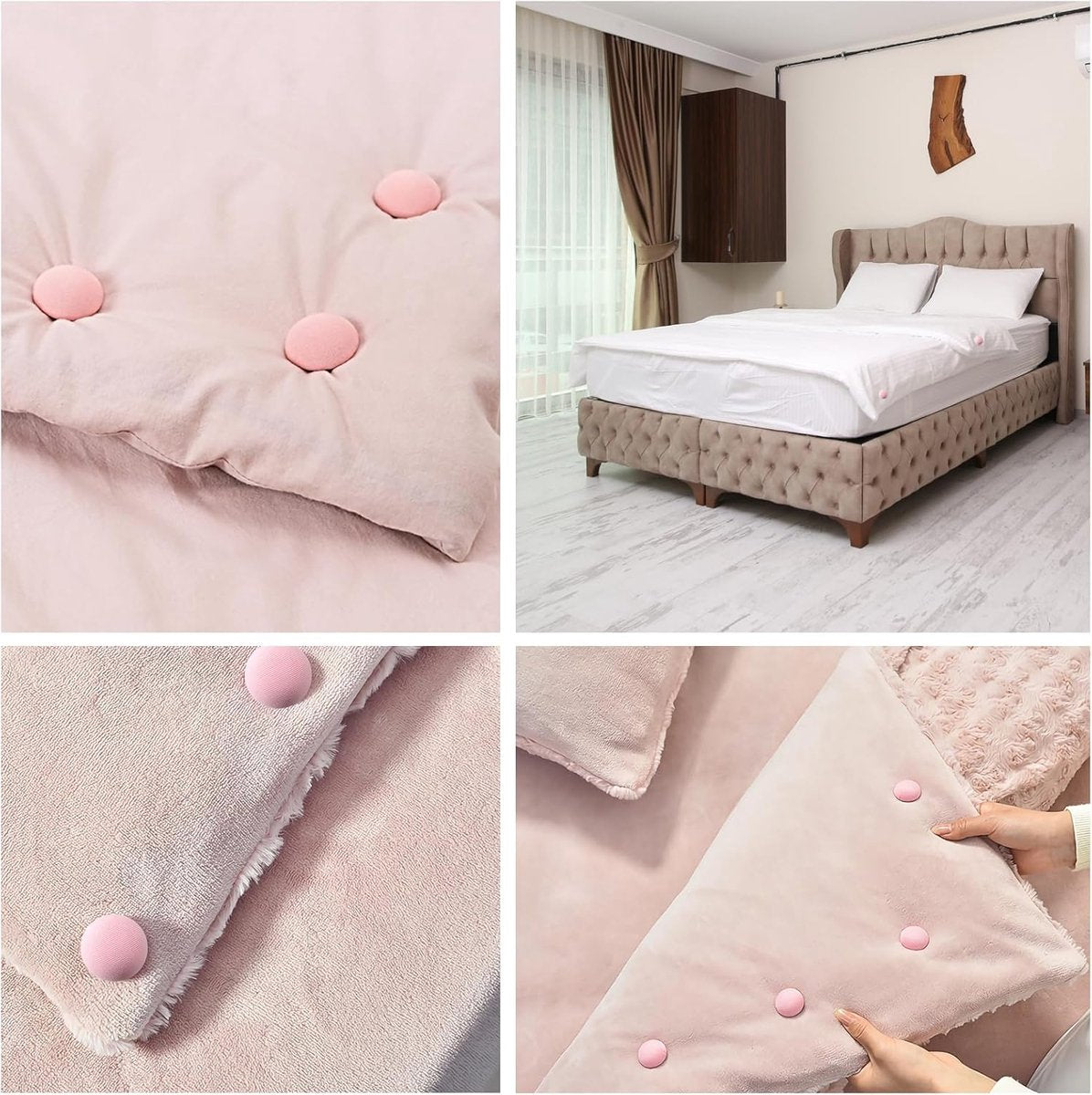 Duvet Clips 16 Pieces - Duvet Clamps - Mesh - Duvet Pegs - Duvet Cover Clips - Sturdy Duvet Clips - Duvet Pegs - Sheets - Duvet Clamps - Clamps - Duvet Clips - Blankets - Pegs - Duvet - Organize - 4 Colors - Image 5