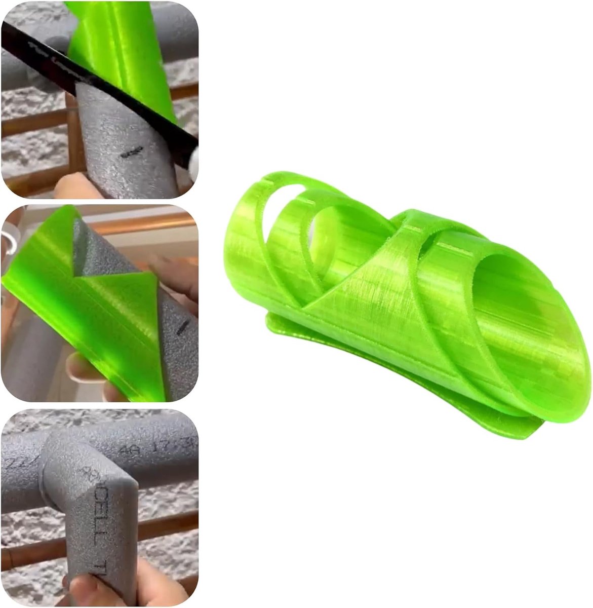 Foam Cutter - 3-piece - Styrofoam Cutters - Foam Cutter - for handmade foam - Precise Cuts Pipe Insulation Jacket - Styrofoam Shapes - Pipe Insulation Foam Cutter Lagging Jig - Easy Operation - Image 5