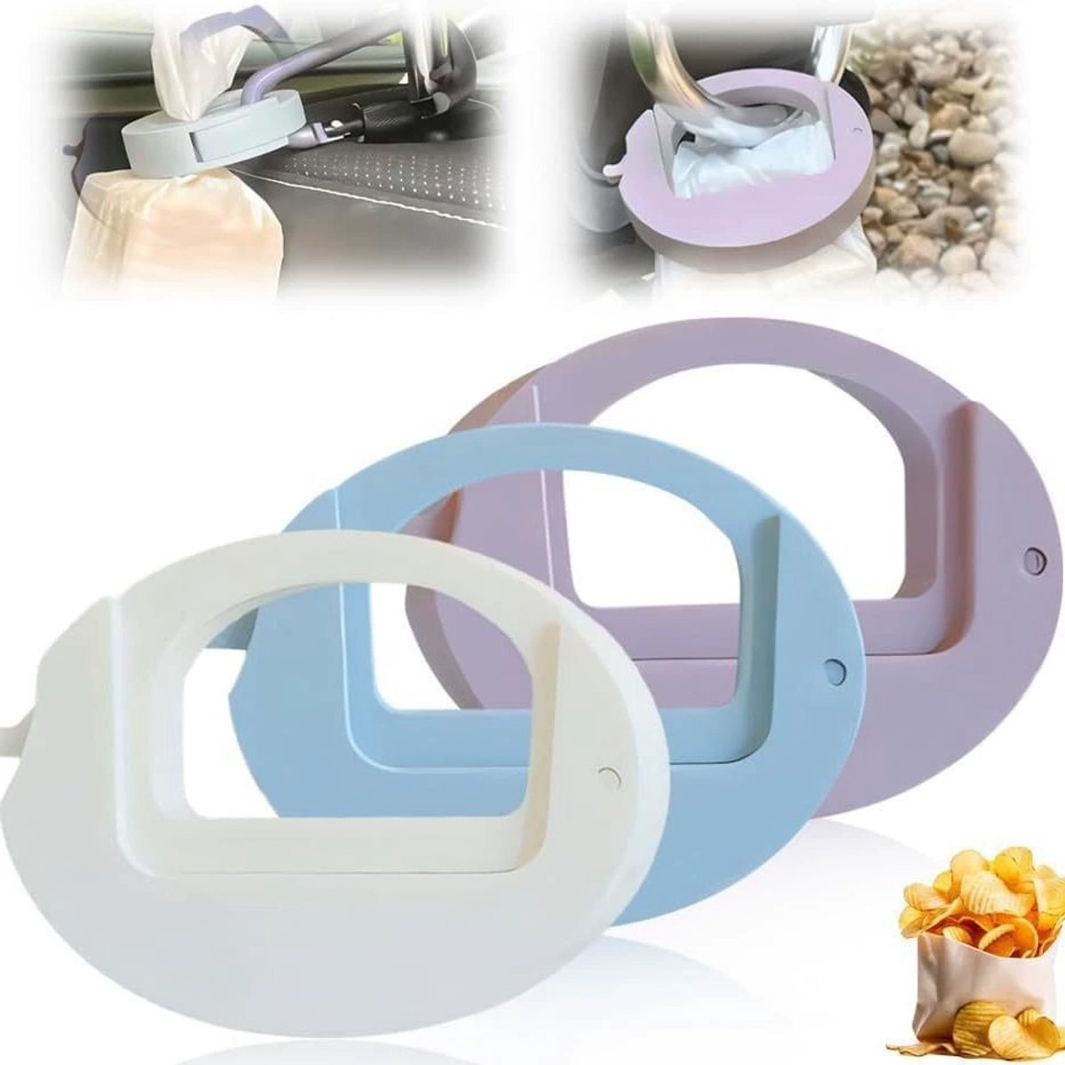 Freshness clips - Sealing clips - Freshness clips - Bag sealer - Kitchen sealing clips - Bag sealer - Freshness clamps - Sealing clips - Bag clips/clips - Colored Kitchen Food Bags Sealing Clips - Plastic - For Sealing Bags - 3 Pieces - Image 3