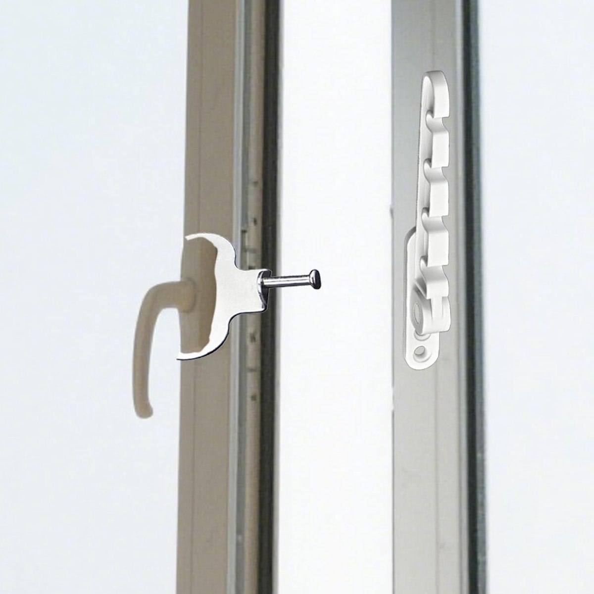 Pieces Window Stopper - Window Limiter - Window Stay - Window Security - Window Tilt Regulator for Adjusting the Window Opening - For Every Window - Window Stay - White - Including Installation Material - Image 3