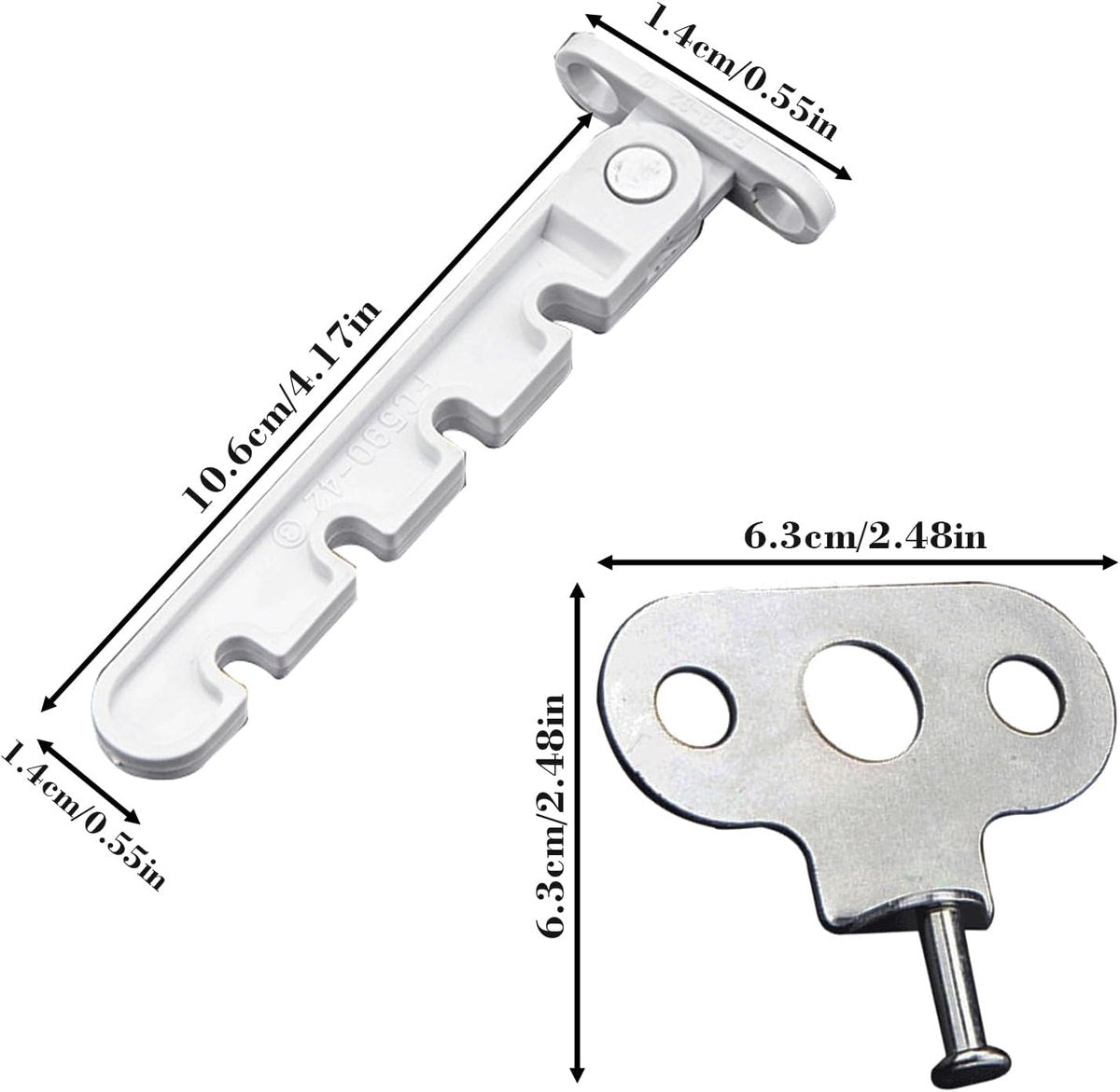 Pieces Window Stopper - Window Limiter - Window Stay - Window Security - Window Tilt Regulator for Adjusting the Window Opening - For Every Window - Window Stay - White - Including Installation Material - Image 5