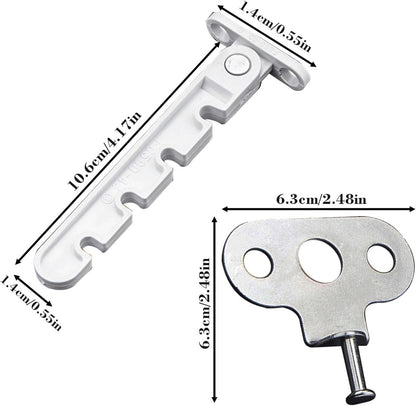 Pieces Window Stopper - Window Limiter - Window Stay - Window Security - Window Tilt Regulator for Adjusting the Window Opening - For Every Window - Window Stay - White - Including Installation Material - Image 5