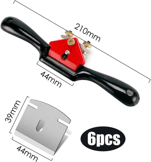 Spoke Plane Flat 210 mm - Spoke Plane - Block Plane - Hand Block Plane - Angle Plane - Hand Planers - Wood Planing - Wood - Woodworking - Edge - Rust-resistant - With 6 Planer Blades - Adjustable Spoke Planer With Screws - Image 5