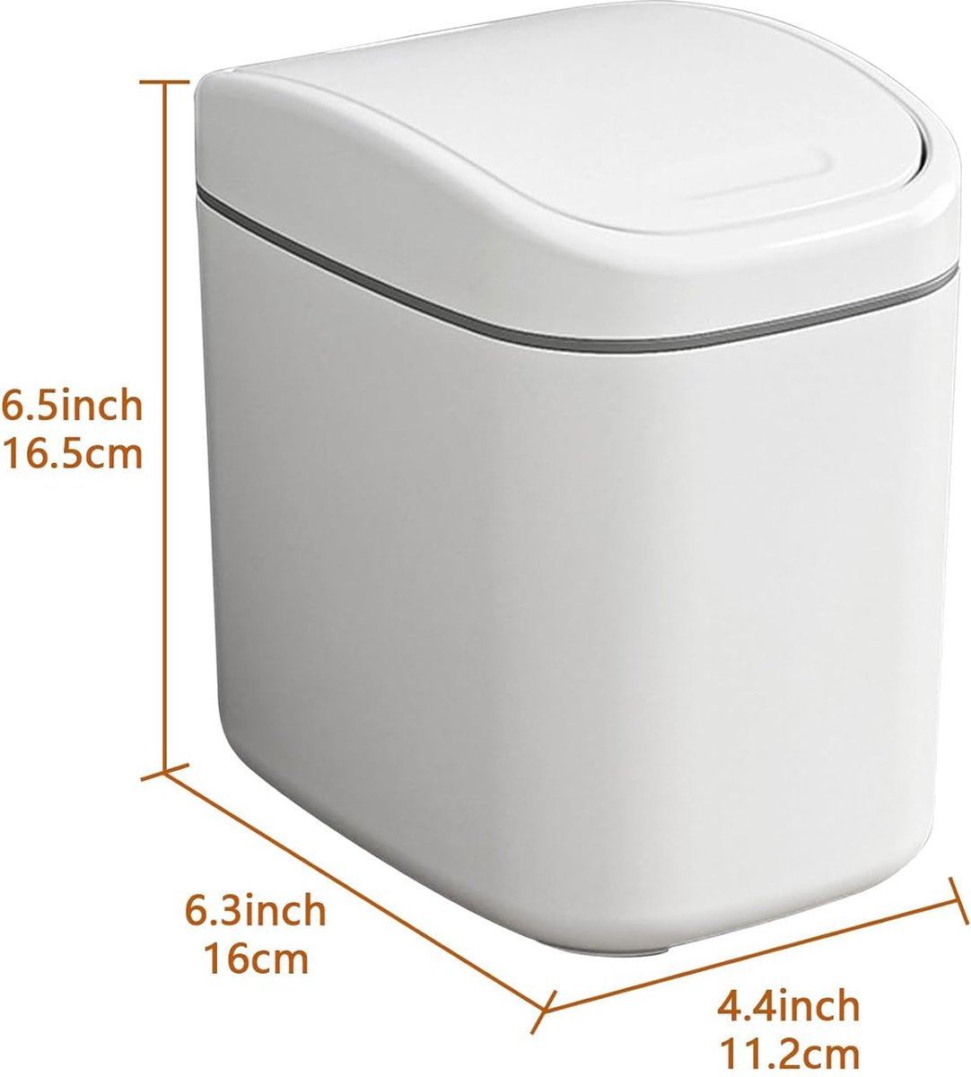 Countertop Waste Bins - Car Trash Can - With Flip-Up Lid - Small Countertop Waste Bin - Mini Trash Can - Tabletop Waste Bin - Plastic Trash Can - Bathroom Waste Bin - Recycling Waste Bin - Handy Trash Can - Office Waste Bins - Home / Office - Image 2