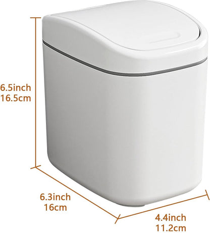 Countertop Waste Bins - Car Trash Can - With Flip-Up Lid - Small Countertop Waste Bin - Mini Trash Can - Tabletop Waste Bin - Plastic Trash Can - Bathroom Waste Bin - Recycling Waste Bin - Handy Trash Can - Office Waste Bins - Home / Office - Image 2
