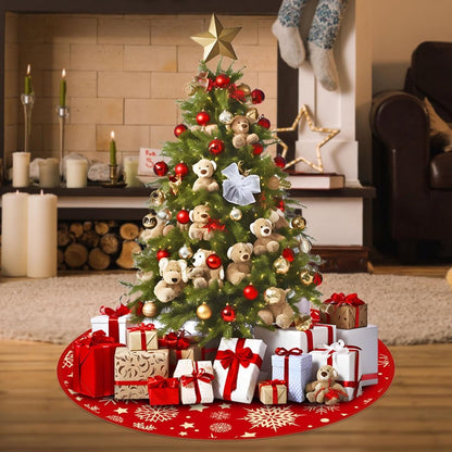 Christmas tree skirt - Christmas tree rug - Christmas rug - Tree blanket - Christmas tree rugs - 90 cm - Christmas tree decoration - Christmas tree rug for under the Christmas tree - Christmas - For Christmas decorations for the holidays - Image 4