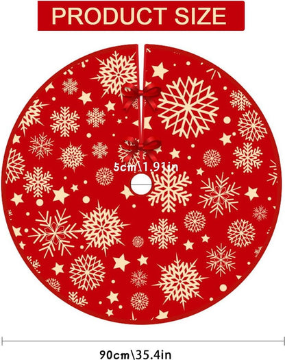 Christmas tree skirt - Christmas tree rug - Christmas rug - Tree blanket - Christmas tree rugs - 90 cm - Christmas tree decoration - Christmas tree rug for under the Christmas tree - Christmas - For Christmas decorations for the holidays - Image 5