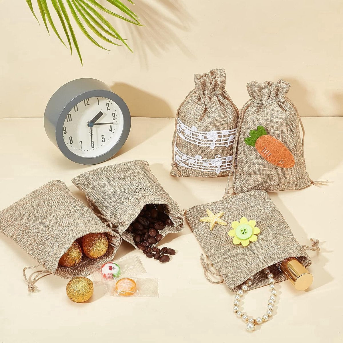 Jute Bags - 7 x 9 cm - 50 Pieces - Image 3