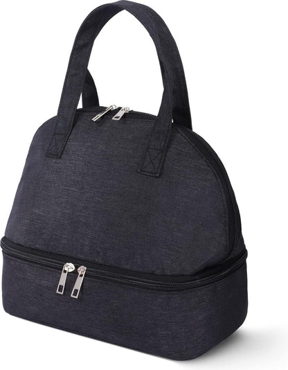 Insulated Lunch Bag - Family Picnic Bag - Reusable Waterproof Lunch Bags - Double Compartment Lunch Bags - Portable Lunch Box - For School Picnic Camping Travel - For Men Women