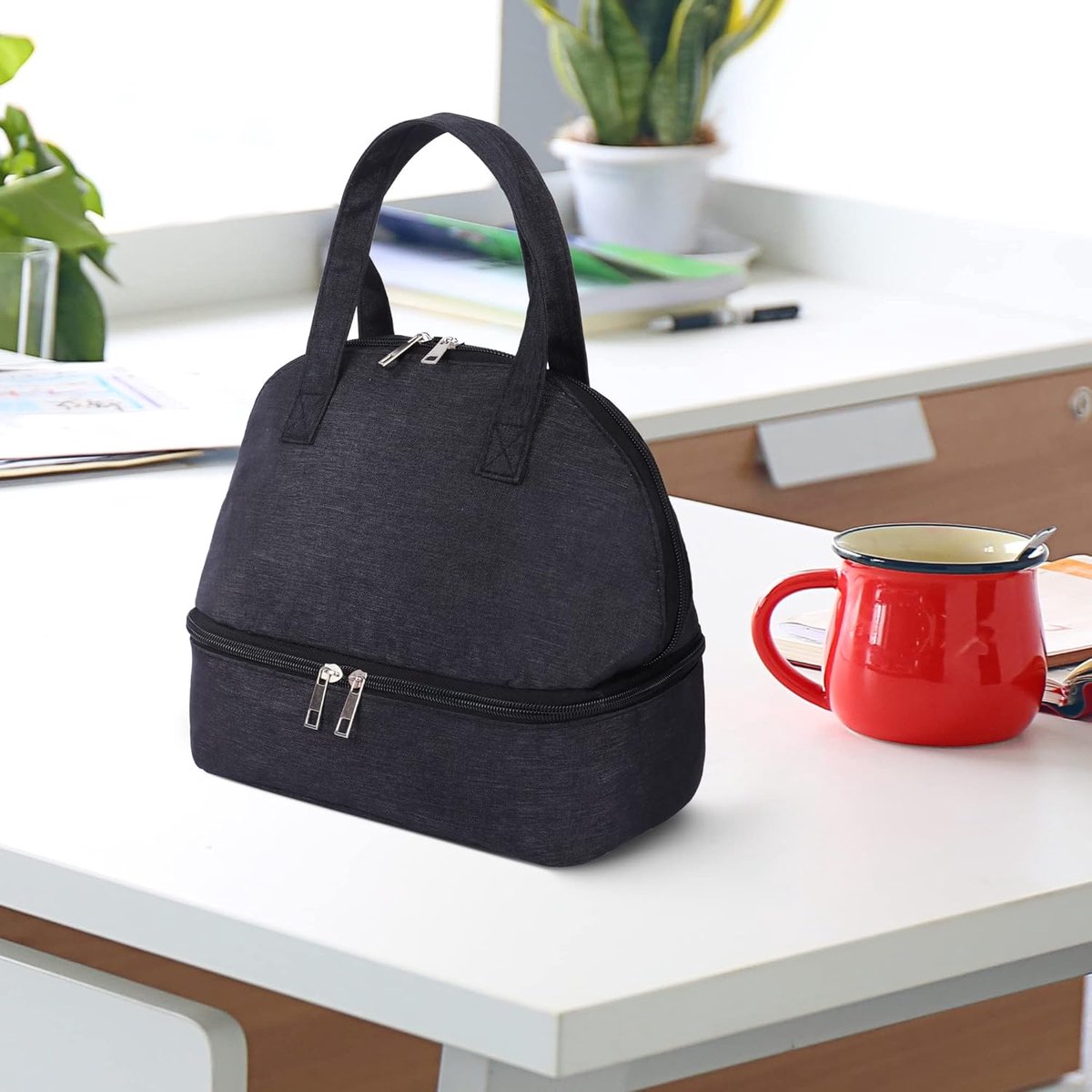 Insulated Lunch Bag - Family Picnic Bag - Reusable Waterproof Lunch Bags - Double Compartment Lunch Bags - Portable Lunch Box - For School Picnic Camping Travel - For Men Women - Image 3