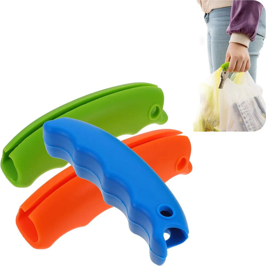 Shopping Bag Handle - 3 Pieces - Silicone Bag Grip Holder - Shopping - Handle - Grip - Plastic Bag Carrier - Bag Carrier - Handle - Bags - Safe - Ergonomic Bag Carrier - Groceries - For Handbags Shopping Bag - Multicolored