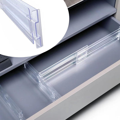 Drawer Divider - 8 Pieces - Drawer Organizer - Cutlery Organizer - Storage System - Drawer Trays - For Kitchen/Bedroom/Office/Clothing - Easy to Install - Organizers - Adjustable - Extendable - Plastic - Multifunctional - Transparent - Image 4