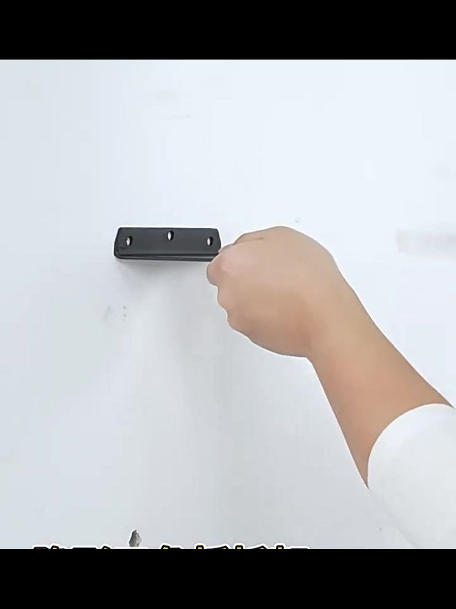 Shelf Brackets - 4 Pieces - Triangular Shelf Bracket - Wall Bracket - Wall Brackets - 80*100mm - Steel - Invisible - Triangular - Incl. Mounting Material - Floating Shelf Holder Wall Bracket - Metal Shelf Brackets - Black - For Living Room, Bedroom, Garag - Image 2