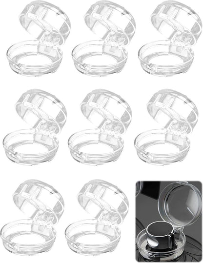 Gas Stove Knob Protective Cover - 8 Pieces - Universal - Plastic Knob Cover - Suitable for Gas Stove, Gas/Electric Stove, Electric Oven, Induction Stove, Gas BBQ, Hob - Kitchen Utensils - Transparent - Child Safety