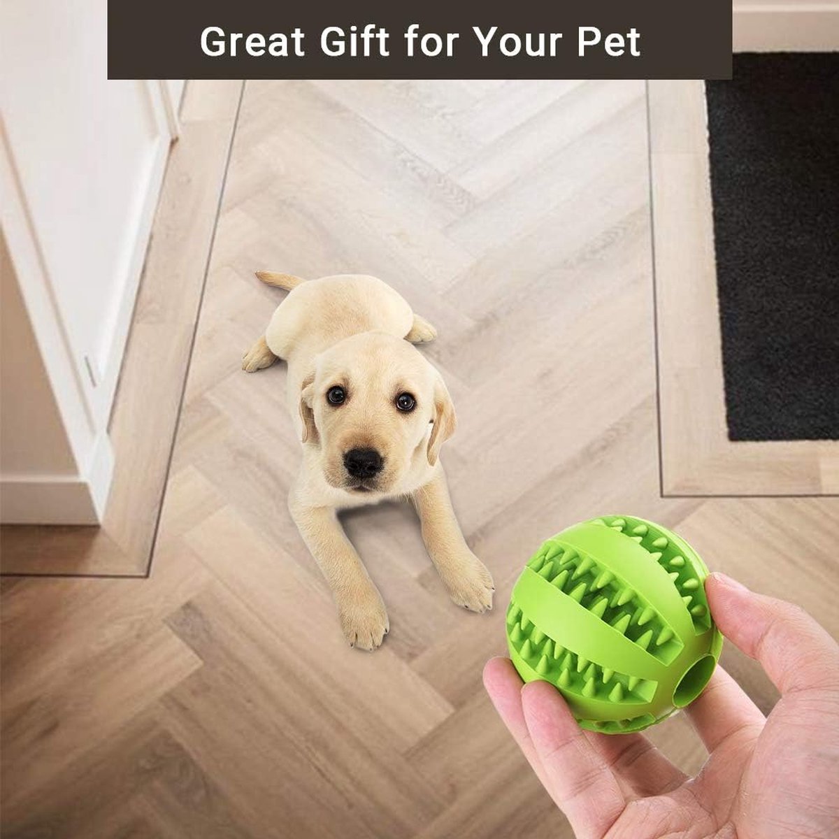 Dog Ball 5 Cm - 2 Pieces - Dog Toys - Dog Snack Ball - Dog Toys - Dog Chew Toy - Dog Toys - Dog Intelligence Toys - Green+Blue - Image 4