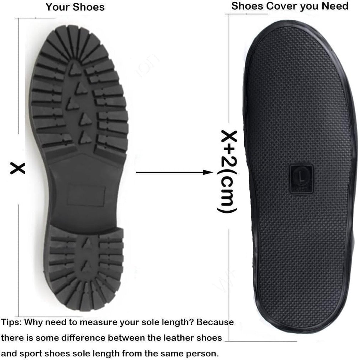 Waterproof Shoe Covers - Rain Shoe Covers - with Zipper and Drawstring - Waterproof Shoe Protectors - Motorcycle Scooter Bicycle Shoe Cover - Shoe Rain Cover - Shoe Cover - Shoe Covers - Anti-Slip - Size 41-42 - Black - Image 5