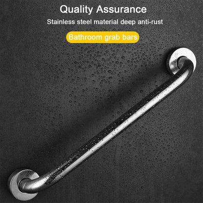 Wall Grab Bar - Extra Grip - 2 Pieces - 40 Cm - Stainless Steel - Handle / Wall Grab Bar for Bathroom / Shower / Toilet - Toilet Grab Bar - Bath Grab Bar - Shower Grab Bar - Non-Slip Grab Bar - Bathroom Handle - Safety Grip - High Load Capacity - Screws I - Image 4
