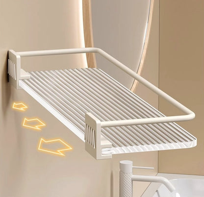 Shower Rack - 30 Cm - Wall Rack - Bathroom Rack - Small Shower Rack - Bathroom Accessories - No Drilling Required - Small Wall Rack - Hanging Shower Rack - For the Shower Storage Organization - For Kitchen Bedroom Living Room - White - 1 Piece - Image 5