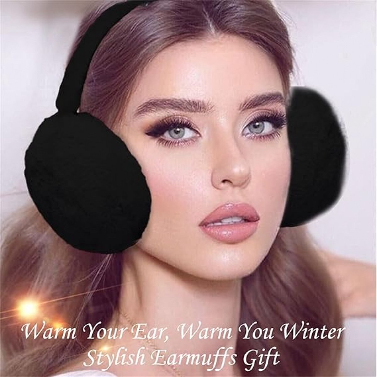 Women's Ear Warmers - Winter Ear Protectors - Unisex - Behind the Head - Ear Warmers - Earmuffs - Ear Warmers - Extra Soft - Comfortable - Winter - One Size - Black - Image 2