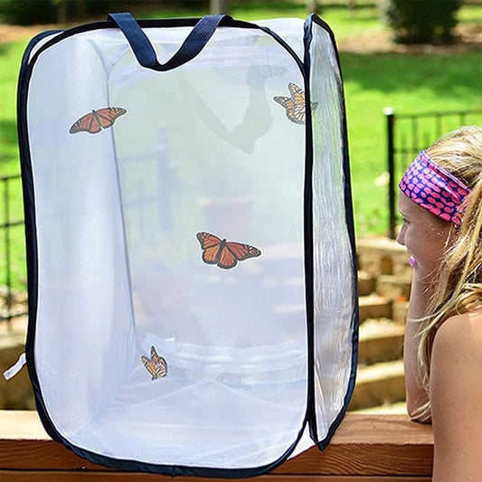 Insect Net - Insect and Butterfly Habitat Cage - Insect Breeding Net - Insect Hotel - Large Portable - Insect Monarch Butterfly - Pop-Up Cage - Garden Toy - Discover Butterflies and Ladybugs for Children - 60cm High - Image 5