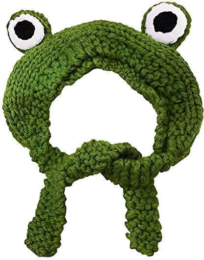 Beanie - Knitted Frog Hat - Creative Stylish Caps - Cute Animal Hat - Frog Hat with Big Eyes - Party Roleplay Hat - Accessories - Headwear - Ergonomic - Very Comfortable - Warm for Autumn and Winter - Halloween / Christmas - Gifts - Image 3
