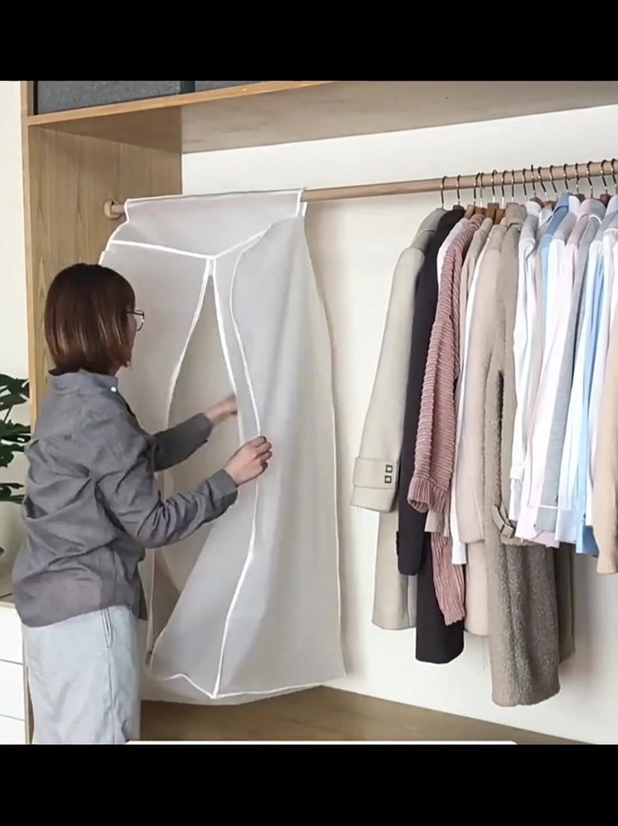 Garment Cover - Storage Bag - 90x100x50cm - Garment Bags with Zipper - Breathable & Dustproof - Transparent Window - Three-dimensional Dust Cover - Clothing Protective Bags - Wider, Sleeker, Moisture, Waterproof - Storage Bags for Clothing - Dresses/ Coat - Image 2